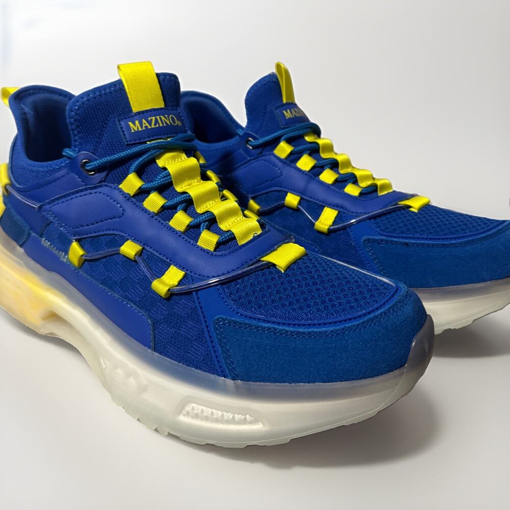 Men’s Size 10.5 Mazino Low Top Royal Blue Yellow 0-52